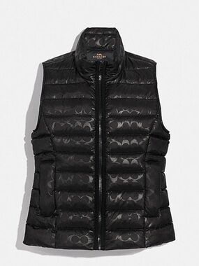 Coach Women's Signature Embossed Down
Vest Size Small
